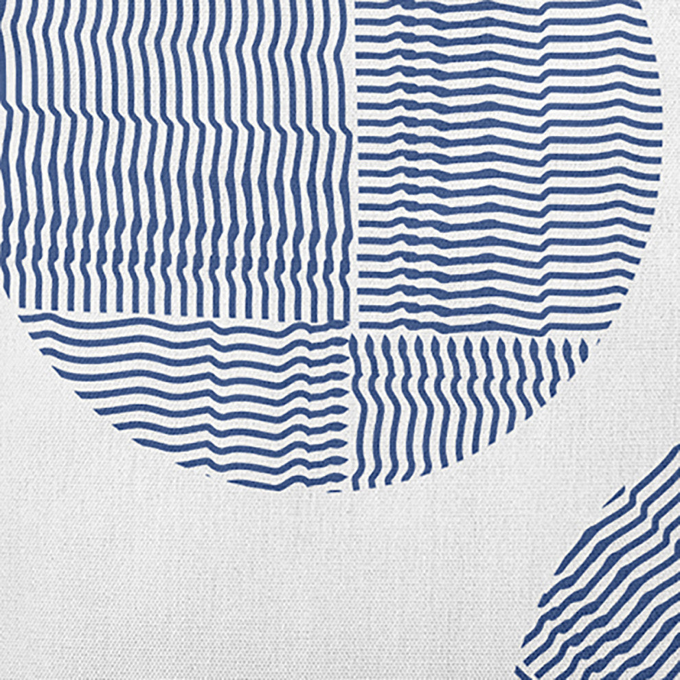 Circles Polyester Indoor/Outdoor Pillow, Nautical Navy, 20"x20"