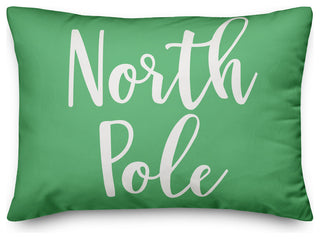 North Pole, Light Green 14x20 Lumbar Pillow