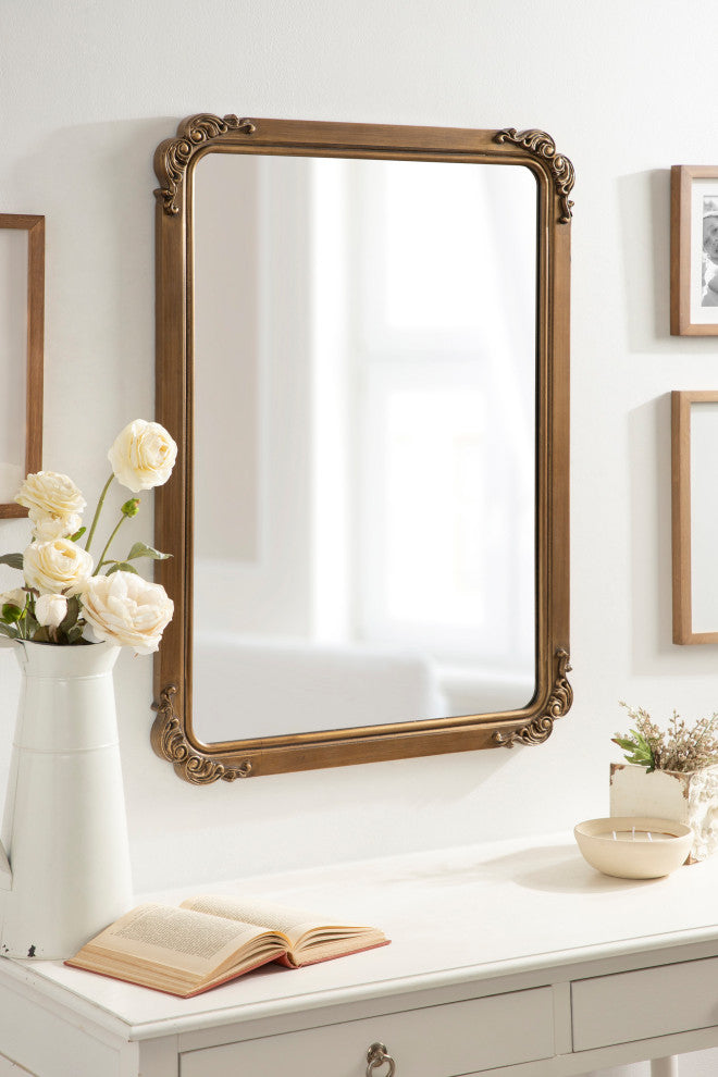 Ivette Rectangle Mirror, Gold 25x35