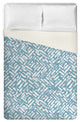 Blue Distressed Brush Strokes King Brushed Poly Duvet