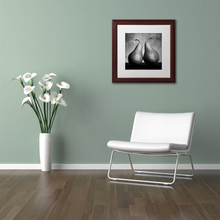 "Peras Enamoradas" Matted Framed Canvas Art by Moises Levy