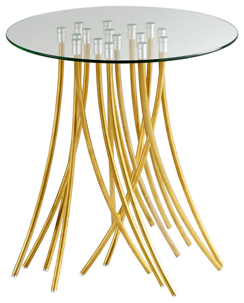 Tuffoli Table, Satin Brass