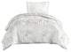Benzara BM283889 Twin Comforter Set, Polyester Velvet Deluxe Texture, White