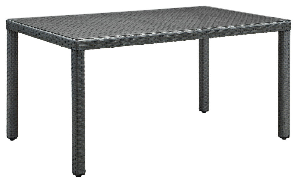 Sojourn 59 Outdoor Patio Dining Table, Chocolate