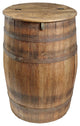 Consigned Wood Barrel Table
