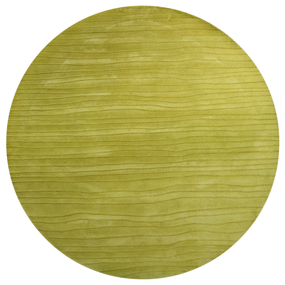Antara Contemporary Area Rug, Green, 7'9" Round