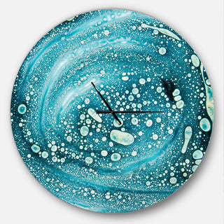 Precious Blue Fabulous Pattern Large Modern Wall Clock, 36x36