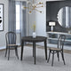 Marko Side Chair, Matte Black With Natural Seat