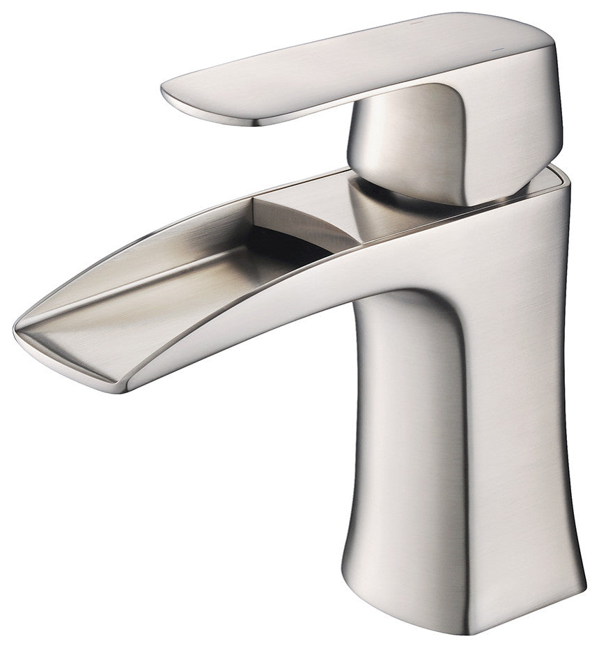 Fresca Fortore Single Hole Mount Bathroom Vanity Faucet, Brushed Nickel