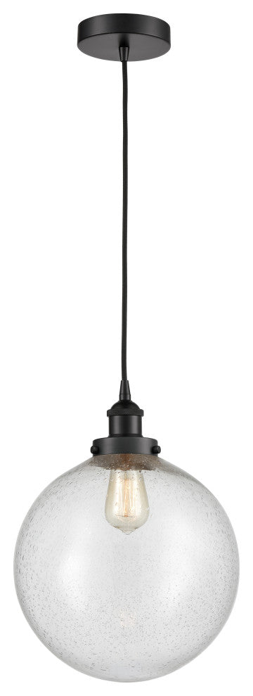 Innovations 616-1PH-BK-G204-12-LED 1-Light Mini Pendant, Matte Black