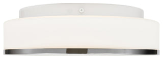 Access Lighting 20671 Aero 2 Light 13"W LED Flush Mount Drum - Chrome / Opal