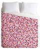 Deny Designs Garima Dhawan Watercolor Dots Berry Duvet Cover - Lightweight