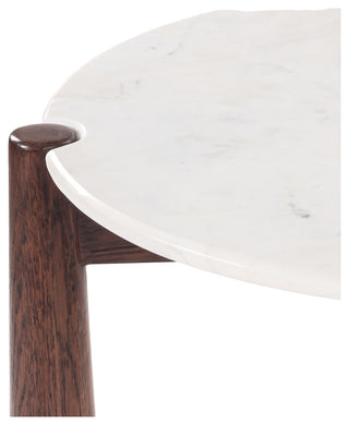 Carver Marble Oak Side Table, Brown