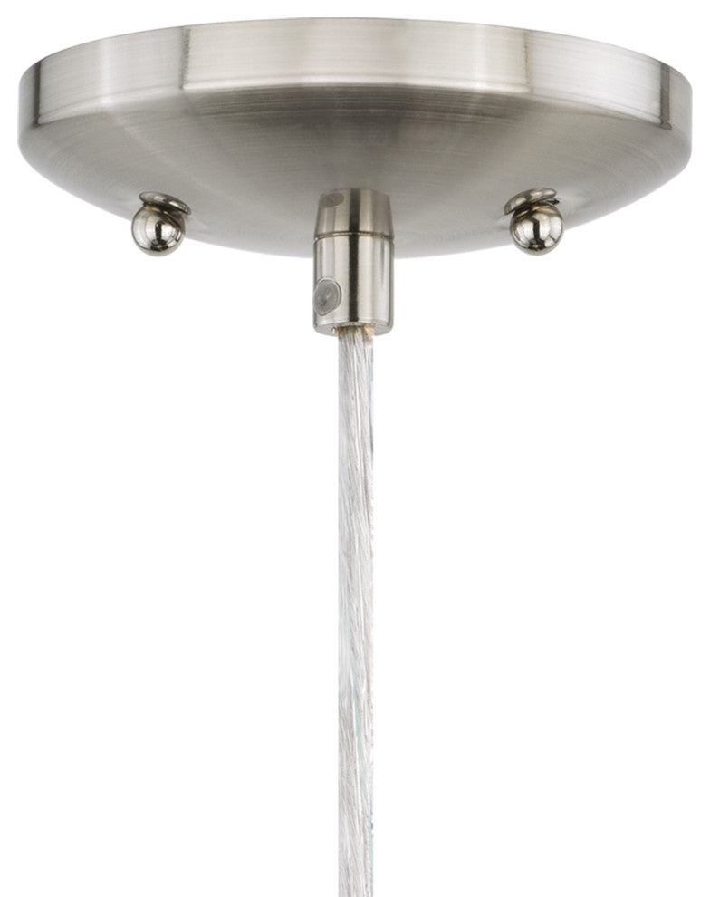 Vaxcel Lighting P0172 Milano 5"W 1 Light Mini Pendant - Satin Nickel