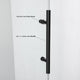 Villena Rectangle Single Sliding Frameless Shower Enclosure, Matte Black, 56"