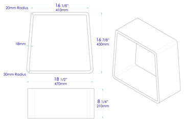 Alfi Brand Black Matte Solid Surface Resin Bathroom / Shower Stool