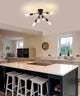 Riley 6 Light Flush Mount Ceiling Fixture in Black