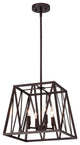 Ironclad Industrial Oil Rubbed Bronze Inverted Pendant Ceiling Fixture 14" Wide