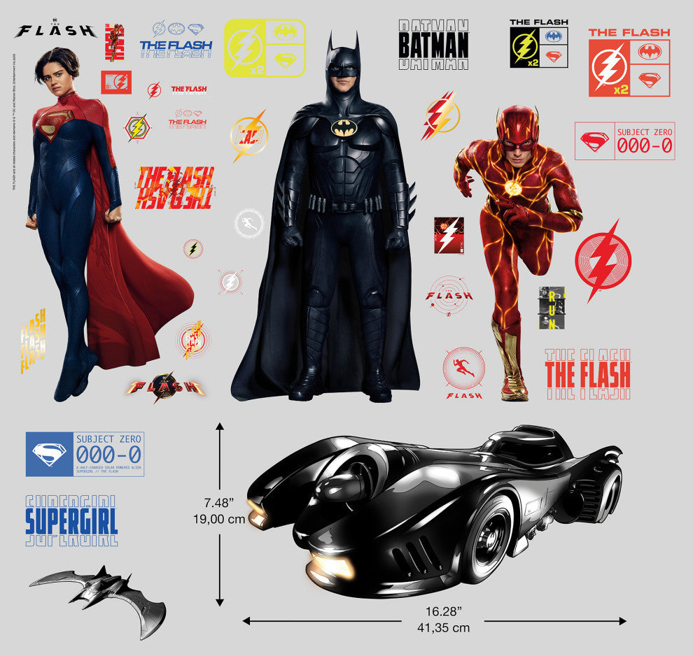The Flash Movie Super Heroes Set Wall Decals