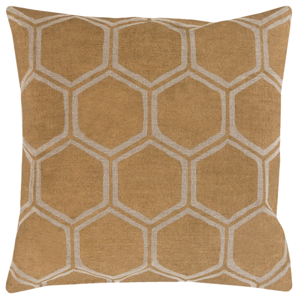 Surya Metallic Stamped MS-007 18" x 18" Pillow Kit