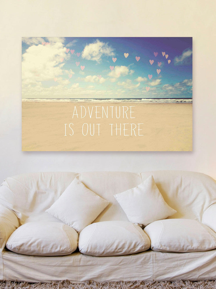 "Adventure Is Out There" Print on Canvas by Sylvia Cook