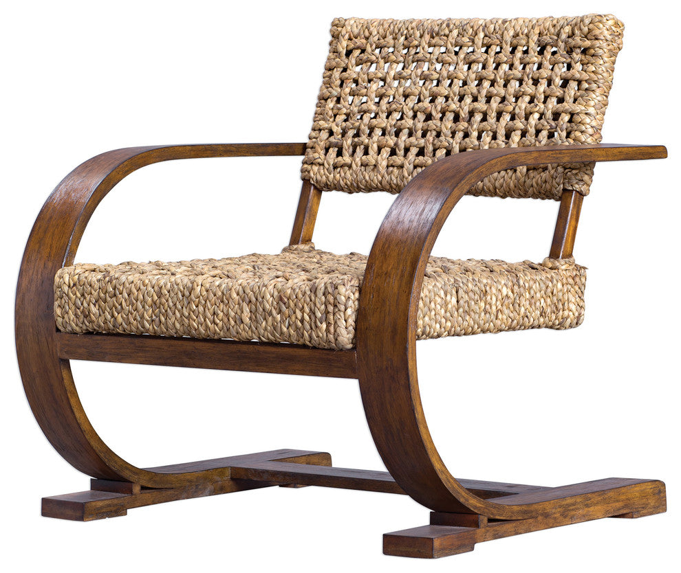 New Uttermost Rehema Natural Woven Accent Chair