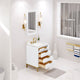 Bristol 24" Marble Countertop Vanity, Pure White