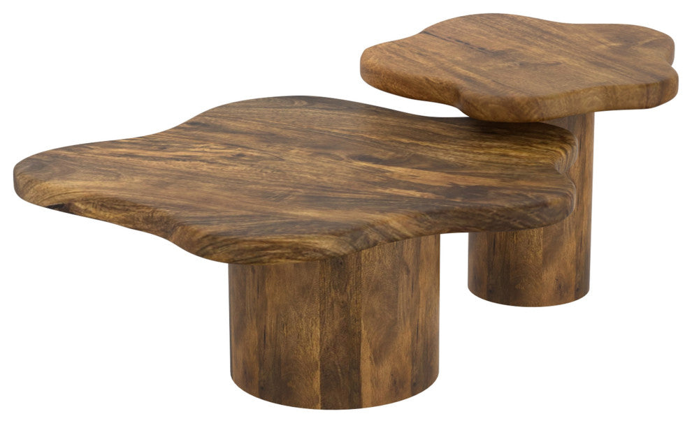 2-Piece Coffee Table Set, Walnut