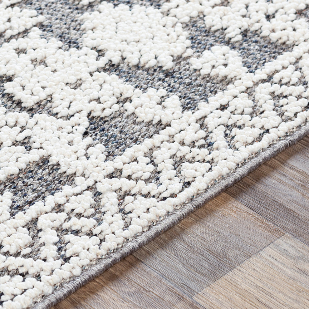 Surya Ariana RIA-2305 8'10"x12' Rug, White/Medium Gray/Taupe/Charcoal