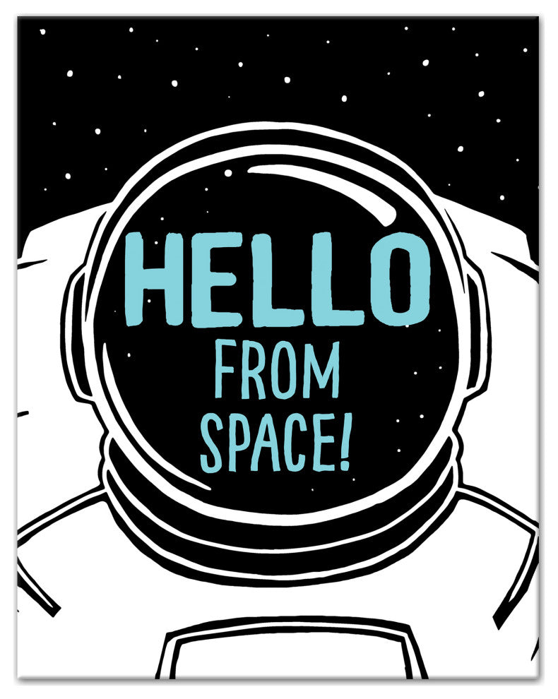 Hello From Space 11x14 Canvas Wall Art