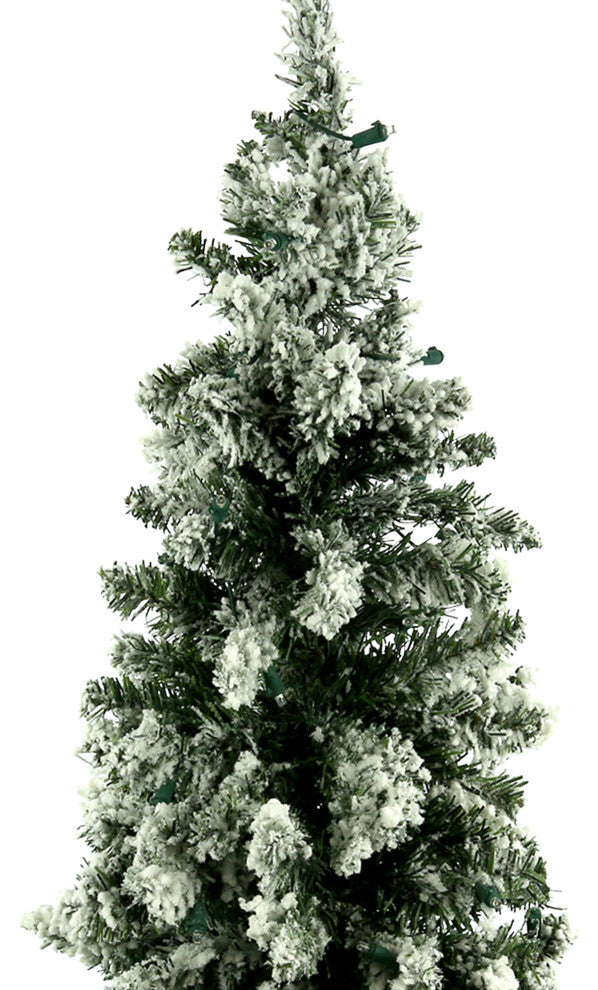 3' Flocked Holiday Tree with LED Lights