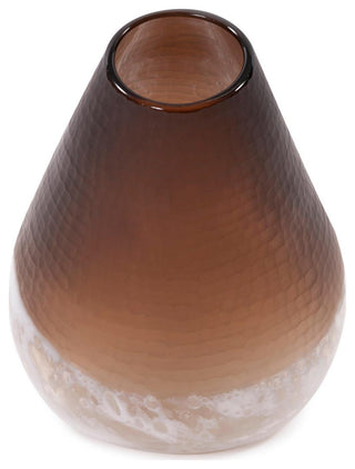 Artistic Slanted Earth Vase, Unique Focal Piece