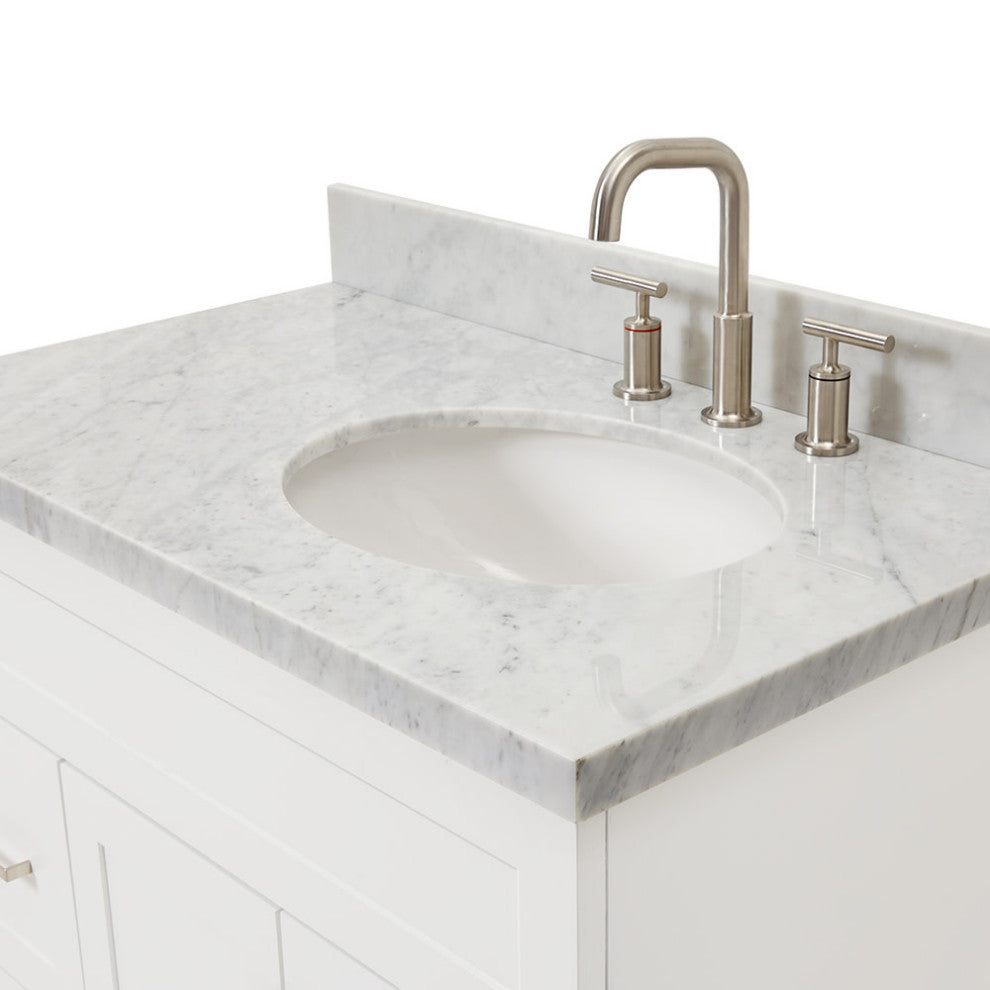 Ariel F037SRCWOVO Hamlet 37" - Black / Carrara White Top