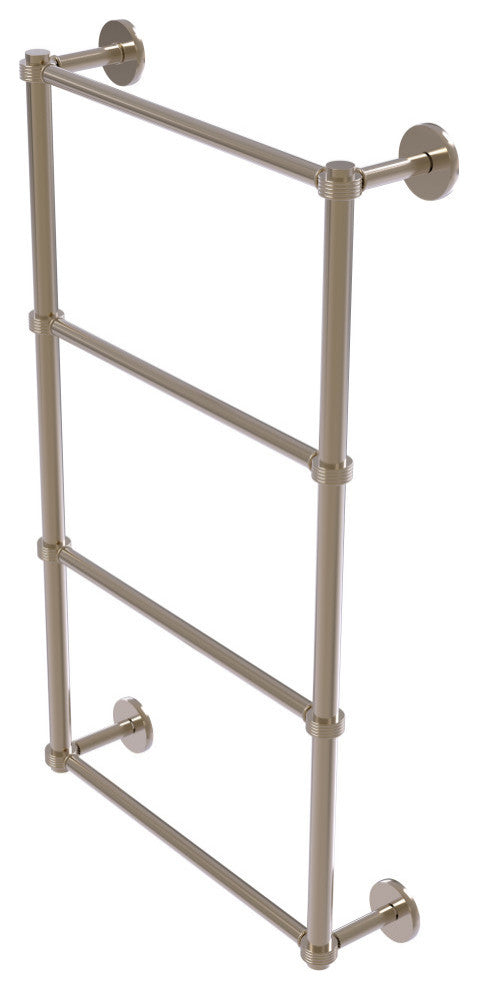 Prestige Skyline 4 Tier 24" Ladder Towel Bar, Groovy Detail, Antique Pewter