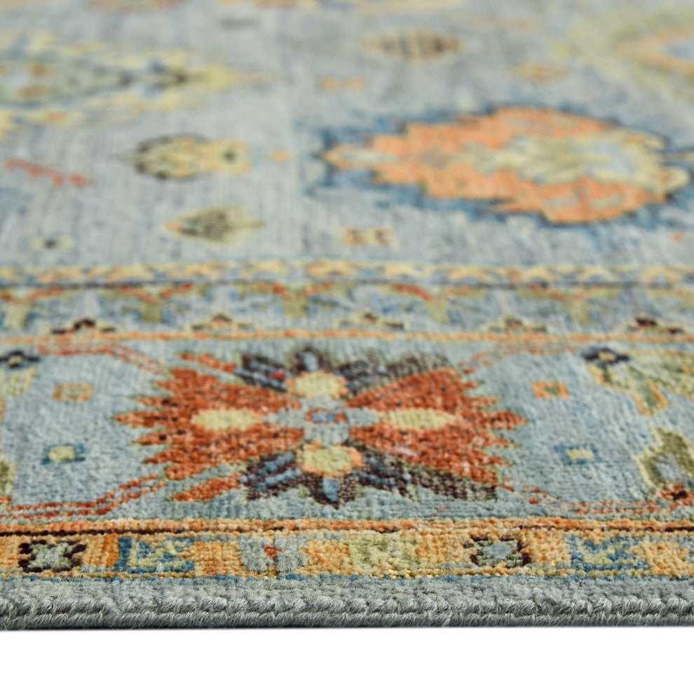Milano Effy Area Rug, Gray, 9' x 12', Bordered