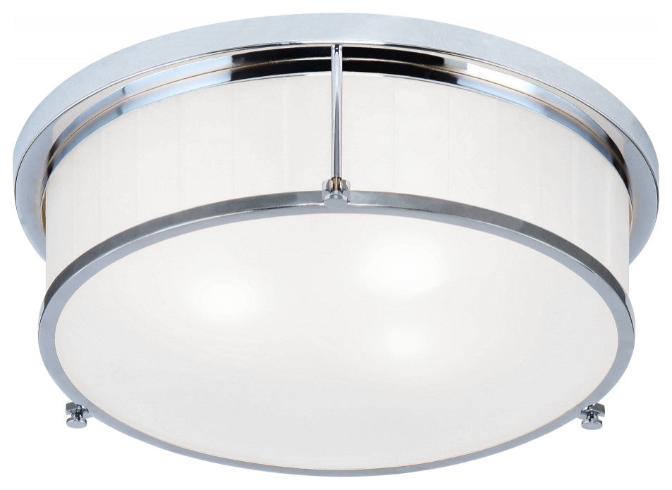 Matteo Lighting M14903CH Three Light Flush Mount, Chrome Finish