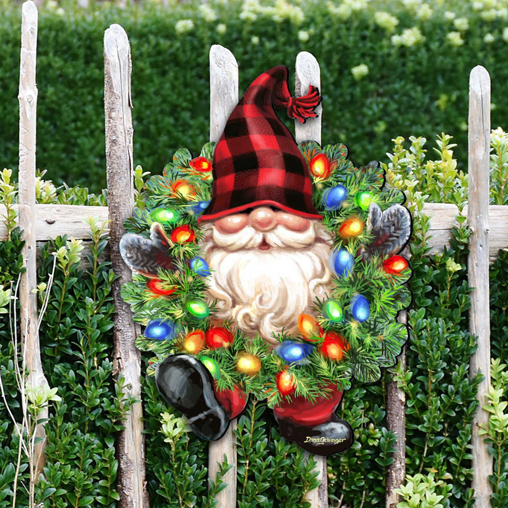 Christmas Dwarf Wreath Easter Outdoor Decor Large Ornament