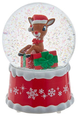 Kurt Adler 100MM Rudolph, Present Water Globe