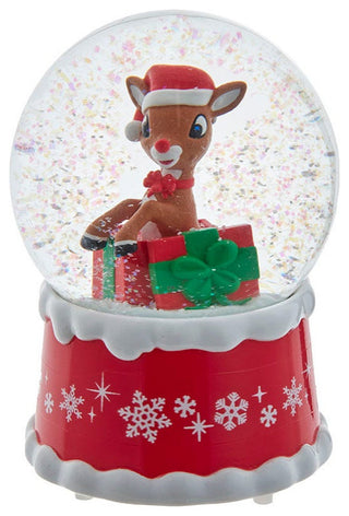 Kurt Adler 100MM Rudolph, Present Water Globe