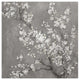 "White Cherry Blossoms II on Grey Crop" Paper Print by Danhui Nai, 26"x26"
