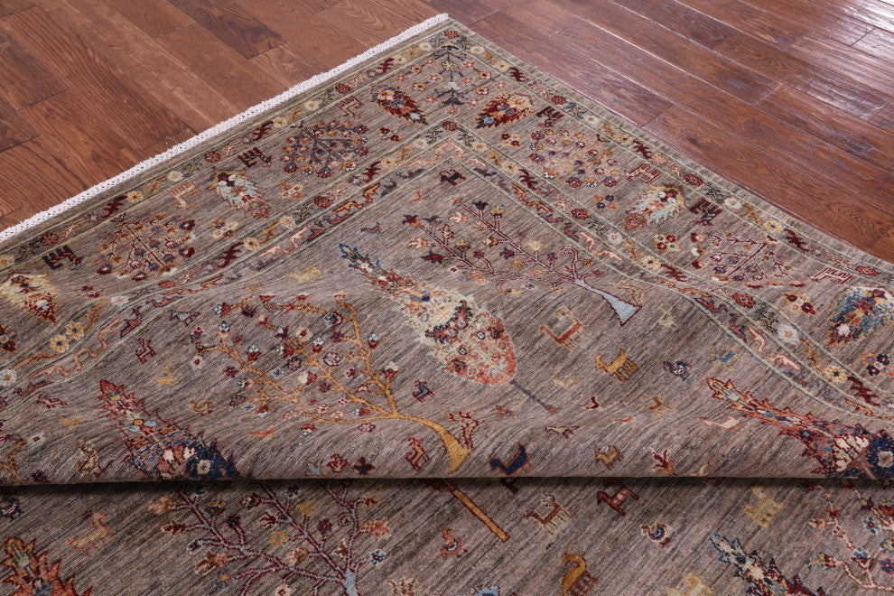 Handmade Persian Gabbeh Wool Tribal Rug 8' 2" X 9' 8" Q11138