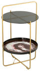 TOV Furniture Enamel Plum/White Side Table