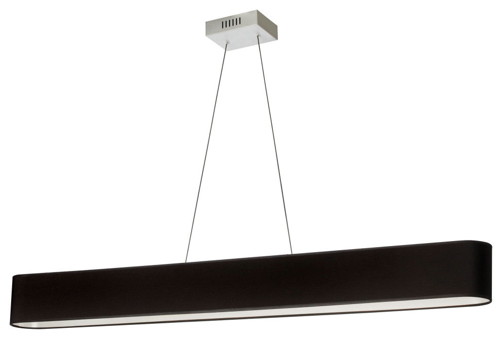 Aubrey 30W Horizontal Polished Chrome Pendant w/ Black Shade, AUB-R5030HP-PC-797