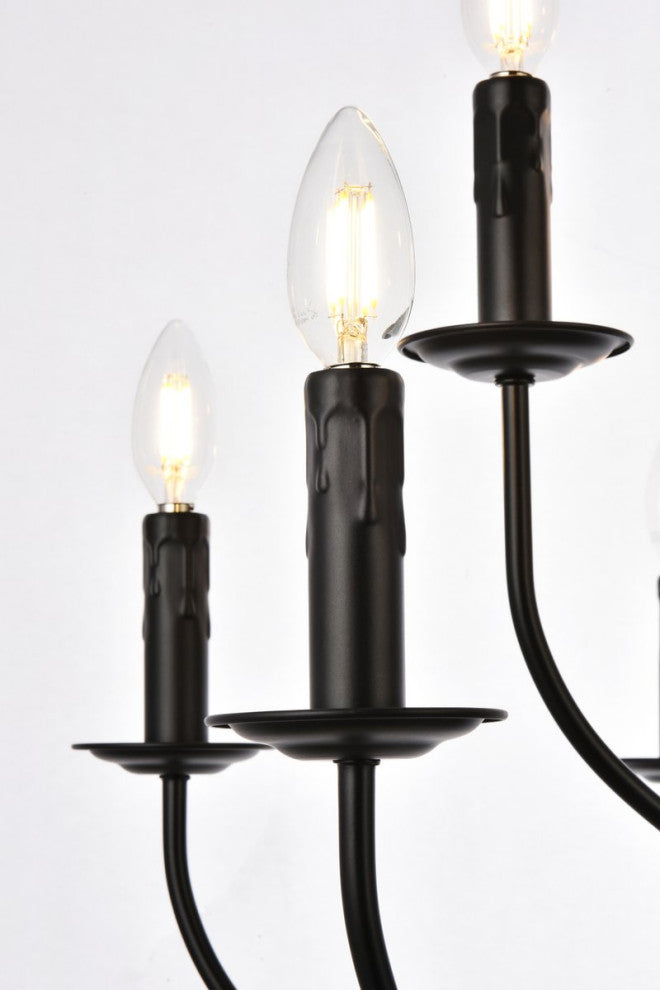 Winston 9-Light Pendant, Black