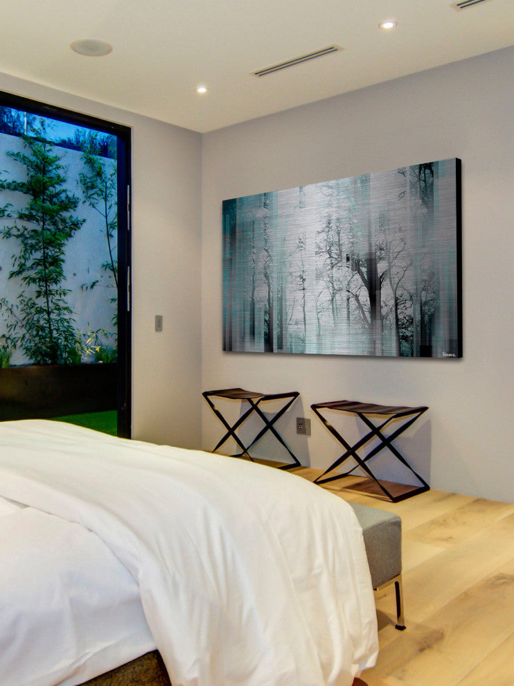 "Wild Trees" UV Ink Print on Brushed  Aluminum, 45"x30"
