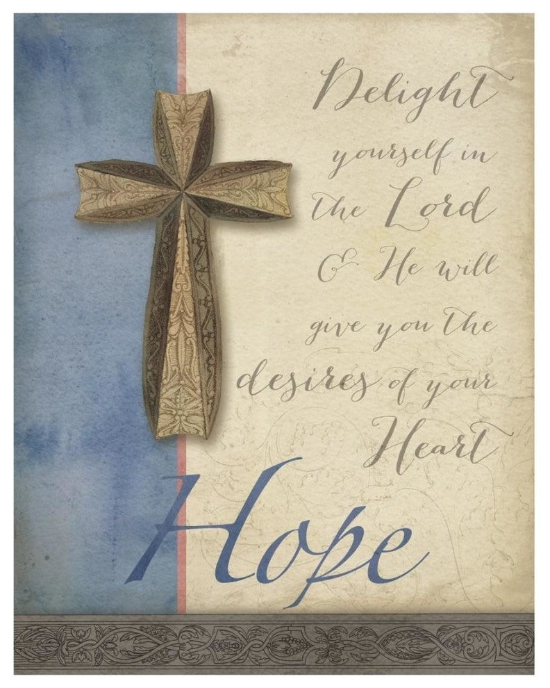 "Words for Worship Hope" Digital Paper Print by Elyse DeNeige, 18"x22"