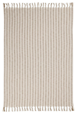 Linna 100% Cotton 50"x70" Throw Blanket Blanket, Ivory