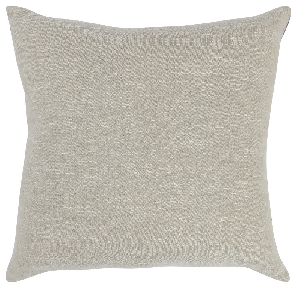 Hannah 100% Cotton 22" Throw Pillow by Kosas Home, Blue
