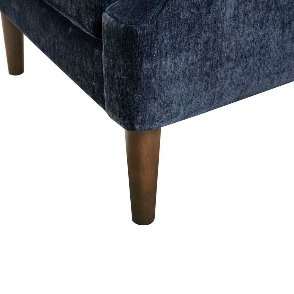 Madison Park Qwen Button Tufted Chair, Navy Blue