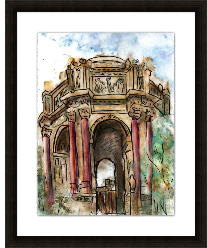 Palace Of Fine Arts Impression, Giclee Reproduction Artwork